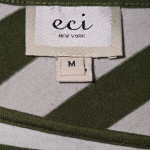 Y2K ECI New York Green and White Striped Top